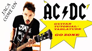 AC/DC - Go Zone - Guitar Tutorial +Tab