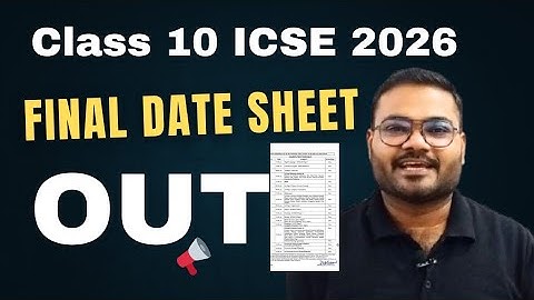 Class 10🔥 ICSE Date sheet OUT 2026 !! 📢 ICSE Biggest Update | Don