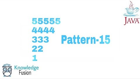 Pattern-15 using JAVA Programming | ICSE