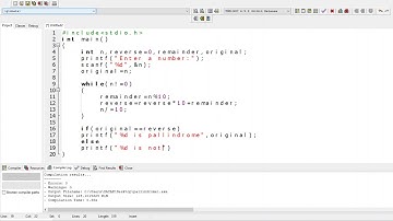 C program to check if a number is palindrome or not.