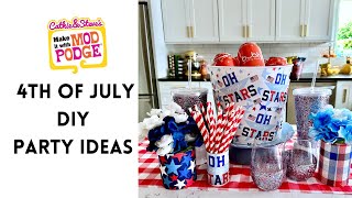 4th of July Party Ideas with Mod Podge and Napkins