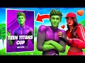 So I Competed In The TEEN TITANS Fortnite Tournament With My Girlfriend And THIS HAPPENED...