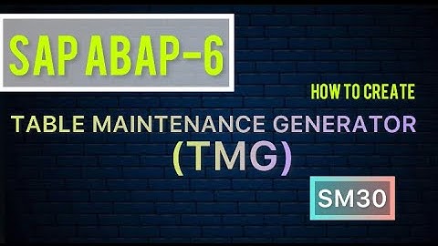 SAP ABAP-6 (How to Create Table Maintenance Generator) For Beginners.