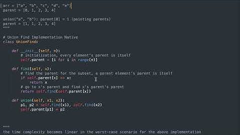 Union Find with Examples and Code in Python