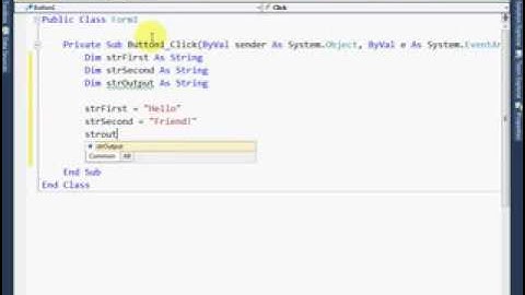 VB NET Lecture 6   Concatenation in vb net
