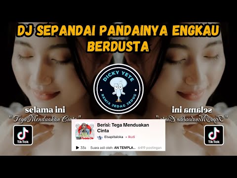 DJ SEPANDAI PANDAINYA ENGKAU BERDUSTA || DJ TEGA MENDUAKAN CINTA  FULL REMIX VIRAL TIKTOK