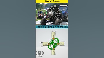 Radial Engine 3d Animation  #3d #solidworks #autocad