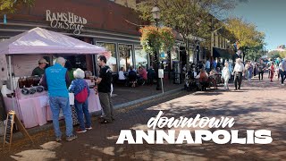 Autumn in Annapolis: Walking through Arts Festival and Downtown (4K)