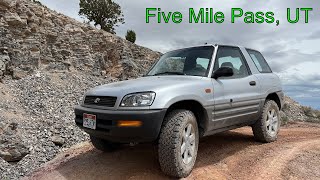 Off roading in my 1997 Toyota RAV4 at Five Mile Pass in Utah