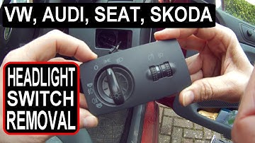 Skoda fabia HEADLIGHT SWITCH REMOVAL (VW, Audi, Skoda, Seat)