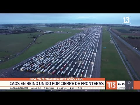 Caos en Reino Unido por cierre de fronteras: miles de camiones varados tras aislamiento del país