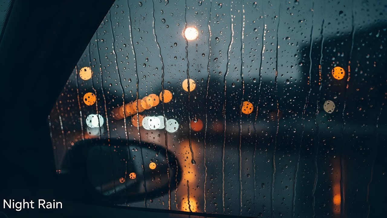 Cozy Rain with Thunder in the Car ⛈️ ASMR Thunder and Rain on Car ...