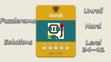 Puzzlerama Solutions - Unroll Hard ( Level 34-42 )
