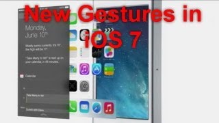 New gestures in iOS7