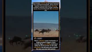 tampede Physics: When One Cheetah Triggers a Dust Storm 🌪️🦌#stampede #cheetahhunt #wildlifebehavior