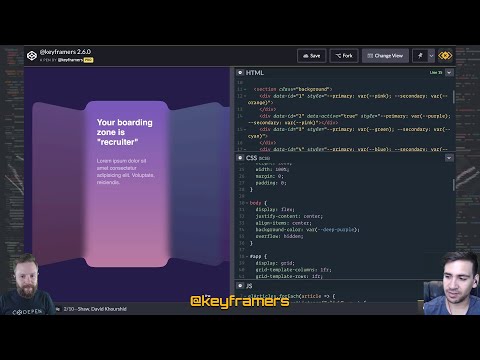 Organic Onboarding | CSS & JS Content Slider with Blended Gradient Background | @keyframers 2.6.0