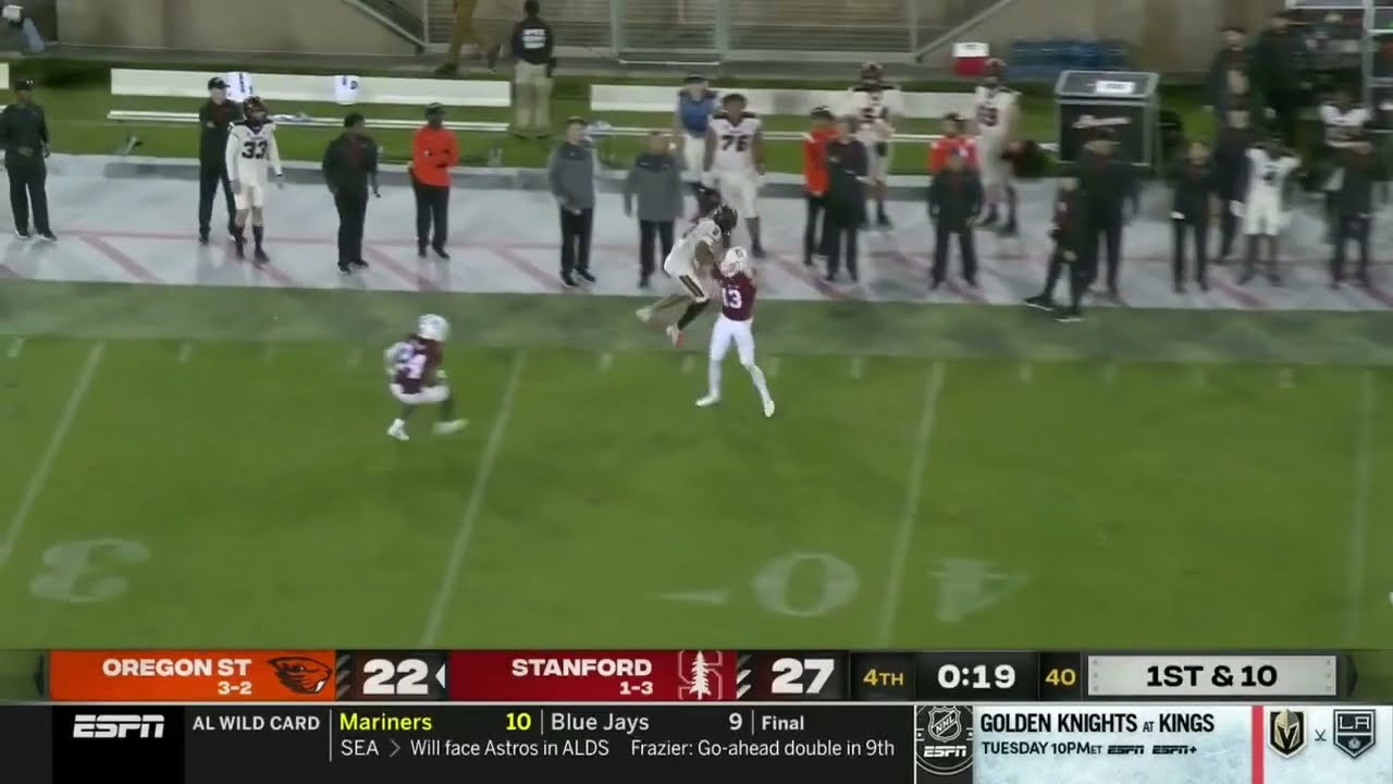 Oregon State’s MIRACLE WIN vs Stanford on this AMAZING CATCH by Tre’Shaun Harrison!