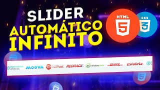 SLIDER INFINITO AUTOMATICO únicamente con HTML & CSS desde cero en MENOS DE 7 MINUTOS