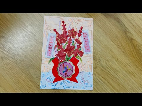 Video XÉ DÁN TRANH TĨNH VẬT - Vật liệu tái sử dụng |... - youtube
