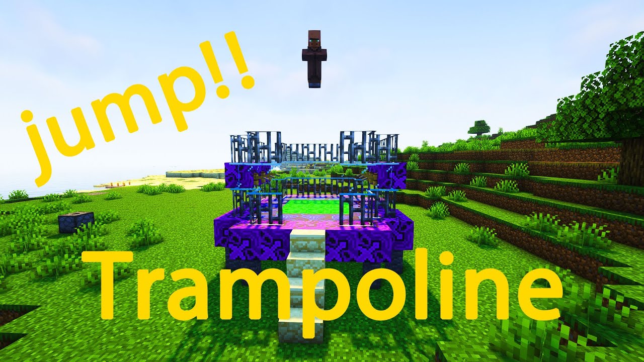 Minecraft Java Trampoline Minecraft 1.20.1 : Make mini trampoline - YouTube