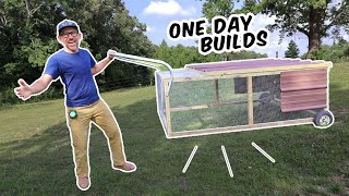 Emergency Portable DIY Chicken Coop/ Day in the life of starting a farm