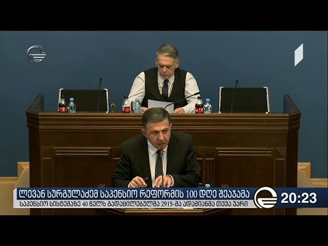 ლევან სურგულაძემ საპენსიო რეფორმის 100 დღე შეაჯამა