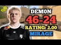 DEM0N (46-24) RT: 2.00 | EU FACEIT (MIRAGE) +VOICE | CS2 POV