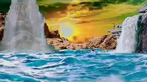 Beautiful nature animation swimming pool video tutorial in KineMaster