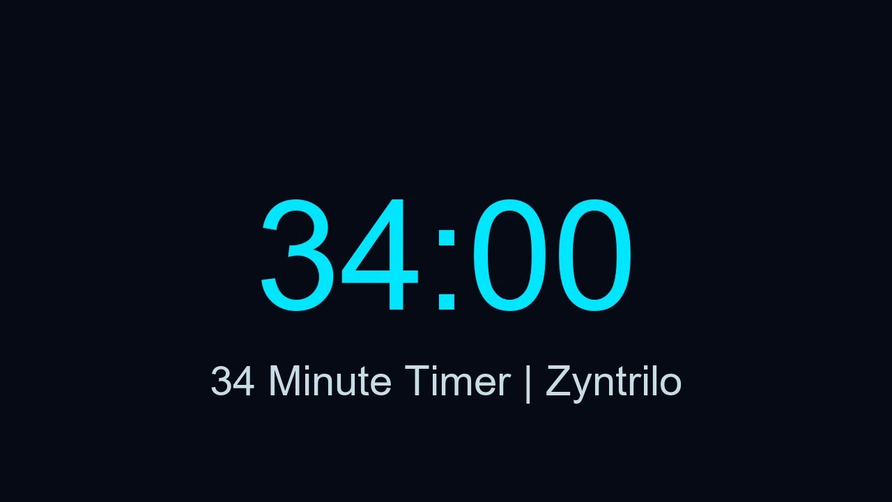 34 Dakika Sayaç – 34 Minute Countdown Timer | Zyntrilo - YouTube