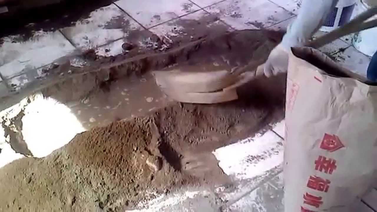 Sand and Cement Floor Tile Preparation, 1 - YouTube