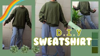 (English) DIY how to make sweatshirt, crew neck