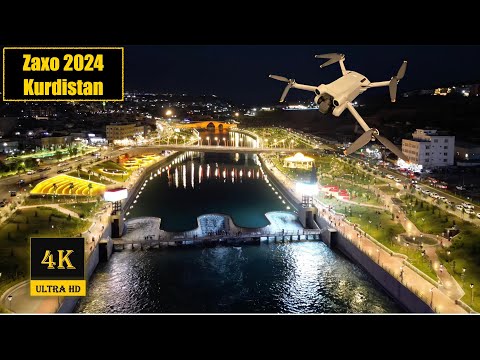 اكتشف حديقة زاخو الجديدة حول نهر الخابور 2024 لقطات جوية مذهلة بواسطة Zaxo 