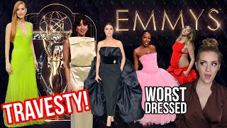 WORST DRESSED Emmy's Red Carpet #emmyawards #emmys #2024 #2023 #fail #fashion #redcarpet #reaction