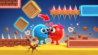 Lucky Ball Gameplay - Can the Blue Ball Reach the Red Ball Safely?! 😱  screenshot 2
