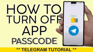 Telegram Passcode Lock | How to Turn Off Passcode on Telegram App 2025