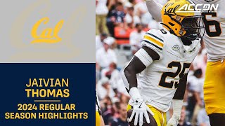 Jaivian Thomas 2024 Regular Season Highlights | Cal RB