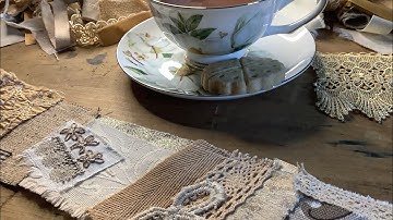 Making a Crazy Quilt style SNIPPET ROLL with slow stitch (Part 2) A Step by Step tutorial