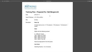 Online Rowing Coaching - Rowing Coaching - Data - Basic Training Plan Data Entry Tutorial