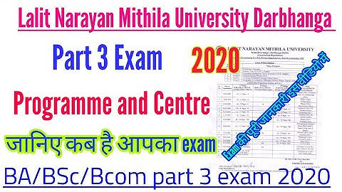 Lnmu part 3 Examination programme 2020. Part 3 Exam programme and center list 2020#LNUM3rdpart2020