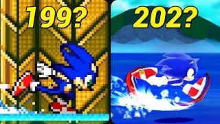 Evolution of Sonic running on water