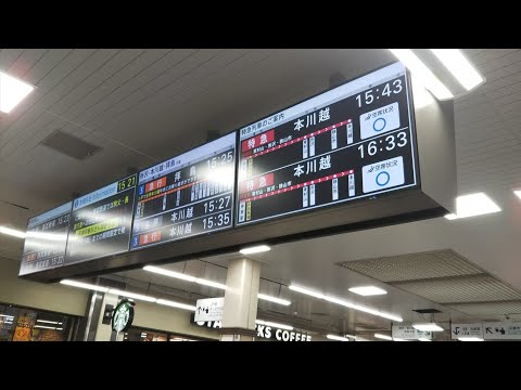 高田馬場駅の新しくなった電光掲示板