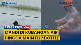 Momen Kocak Wsbk 2021 Di Mandalika, Bocah Mandi Di Kubangan Air Hingga Marshall Flip Bottle