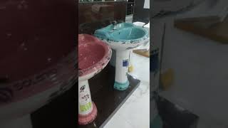 Latest Ceramic Primium One Piece Pedestal Wash Basin Free Standing (19 X 15 X 33 Inch) Riwa