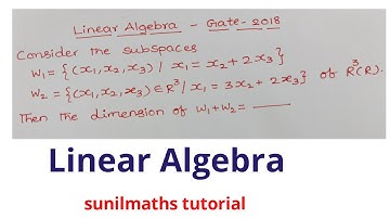 Linear Algebra-Gate-2018-Solution