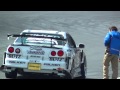 D1ブリッツR34のむけん号をまなぴー(鈴木学)が運転!ちょいドリフト?動画