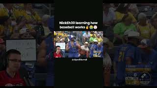 @CreatorSportsNetwork NickEh30 learning how baseball works *FUNNY* #shorts #clipsoffthewall