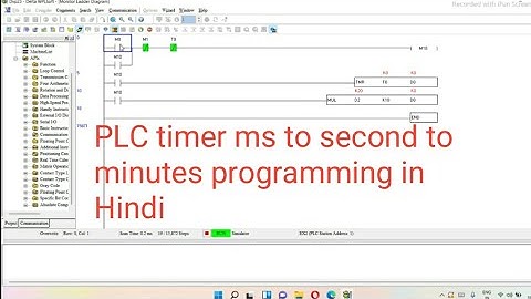 PLC programming/PLC timer ms to second to minutes early programming in Hindi