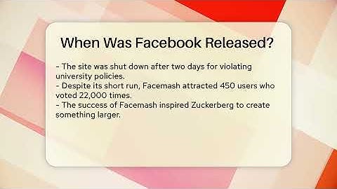 When Was Facebook Released? - Everyday-Networking