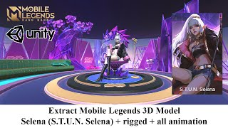 Extract Mobile Legends 3D Model - Selena (S.T.U.N. Selena) + rigged + all animation | Unity 3D screenshot 4