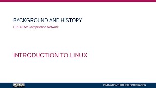 introduction to linux in hpc (part 01/14) - background and history